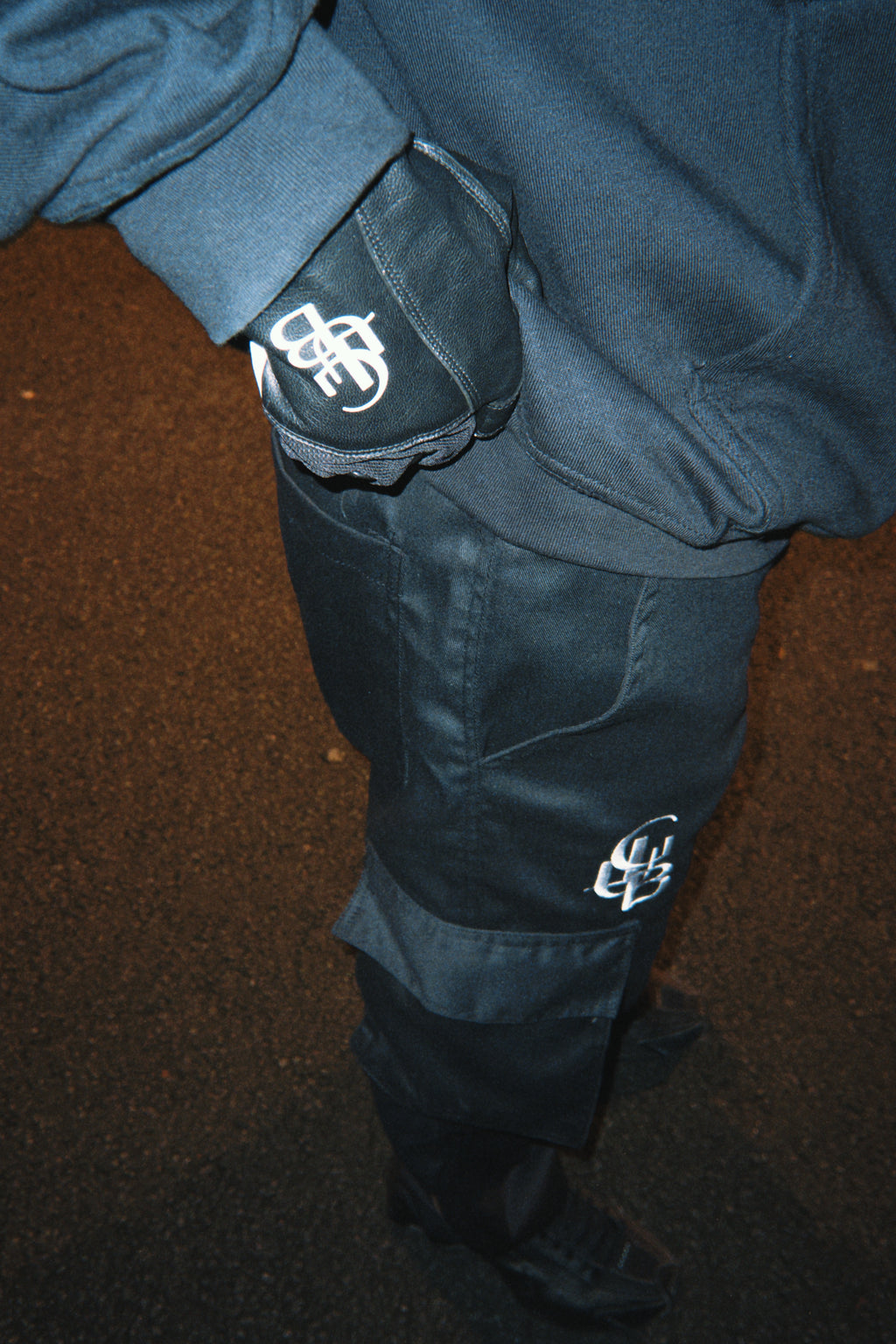 Unseen black gloves